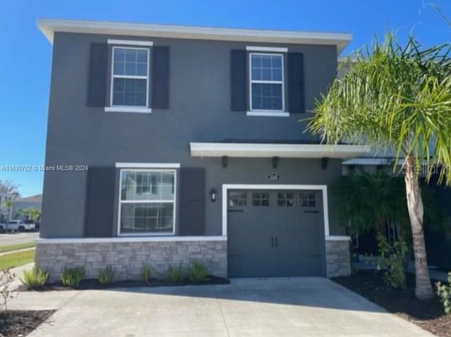 view of front of house featuring a garage