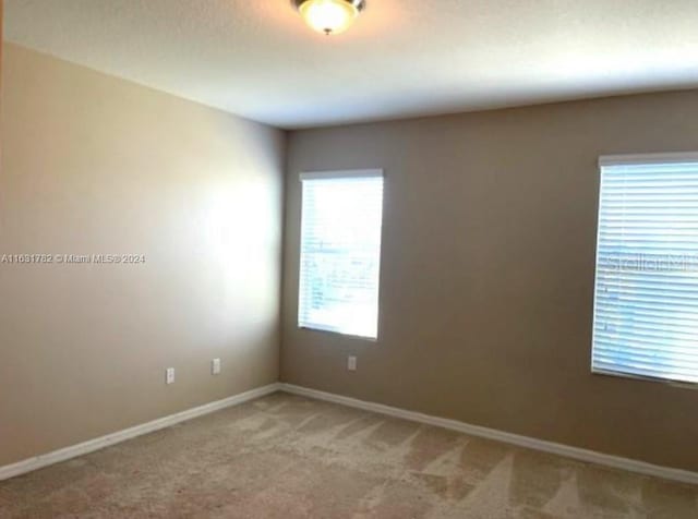 spare room with carpet flooring