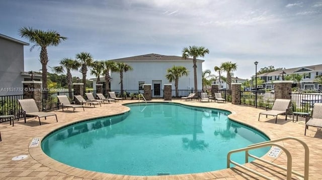 view of pool with a patio