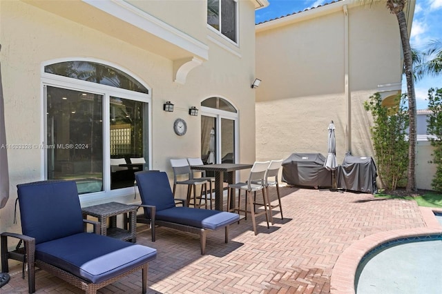 view of patio with grilling area