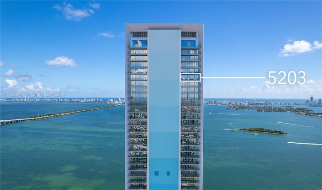 water view with a view of city