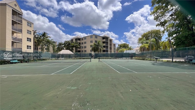 view of tennis court