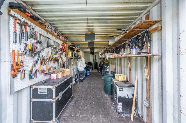 view of storage area