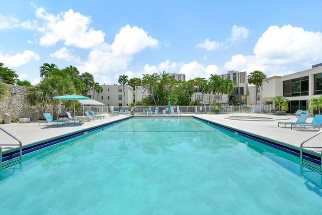 view of pool with a patio area