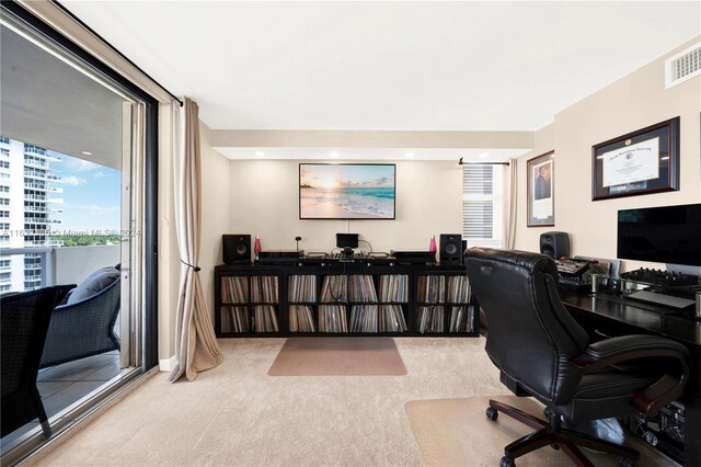 5757 Collins Ave Unit 801, Miami Beach, FL 33140 - office area with carpet flooring