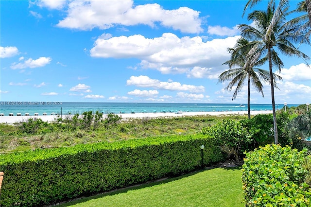 5757 Collins Ave Unit 801, Miami Beach, FL 33140 - water view featuring nearby beach