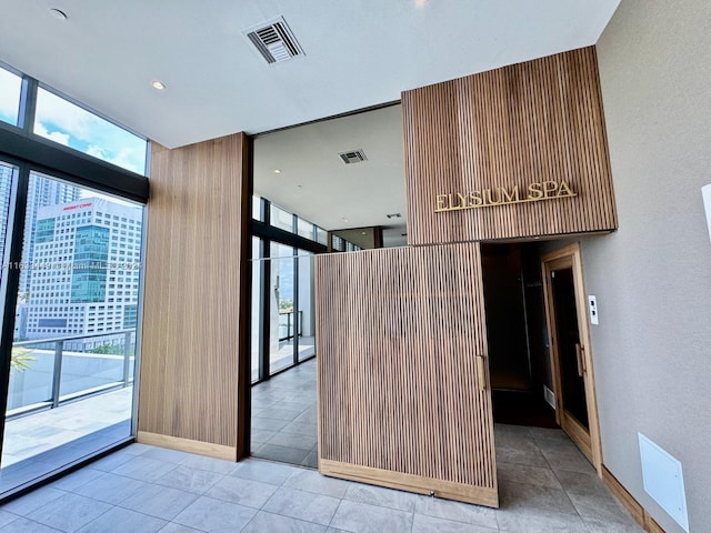 interior space featuring tile patterned floors