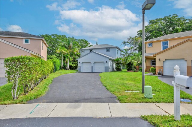 view of front property with a front yard