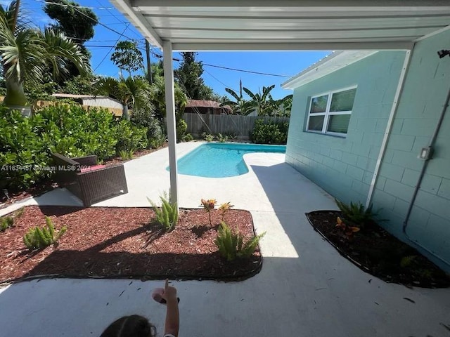 view of pool with a patio