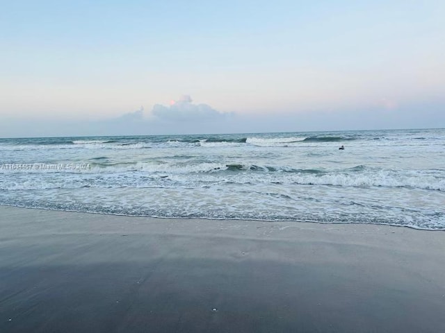 property view of water with a beach view