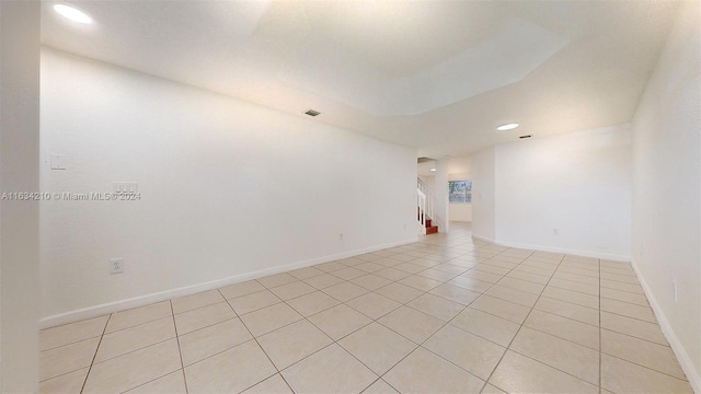 view of tiled spare room