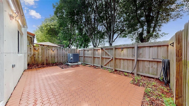 view of patio / terrace featuring central air condition unit