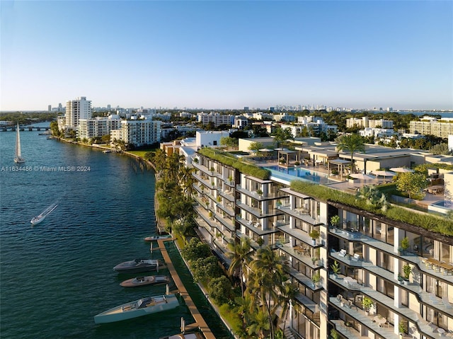 water view featuring a view of city