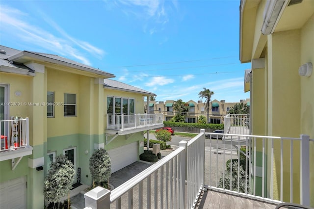 balcony with a residential view