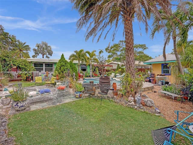 view of yard with a patio