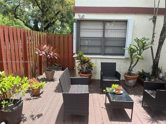 view of wooden terrace