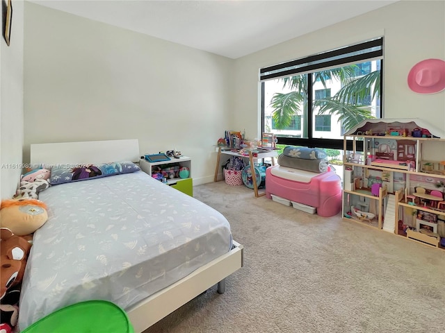 bedroom with carpet