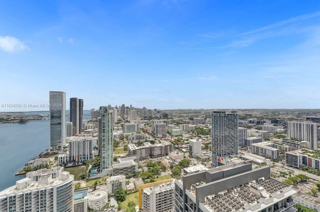 city view with a water view