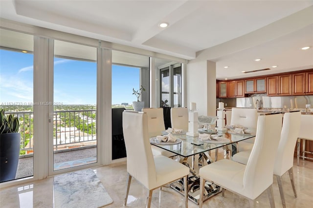 view of dining room