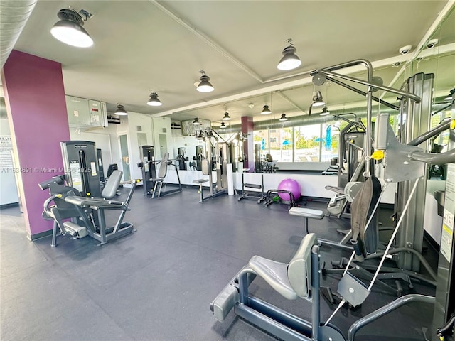 view of workout area