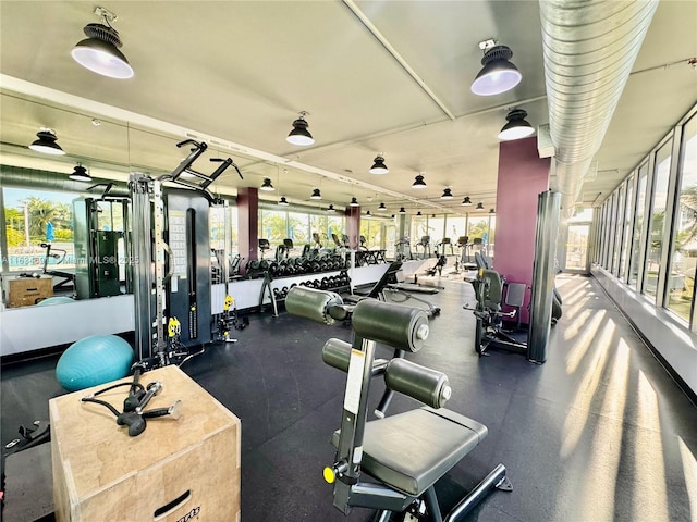 view of workout area