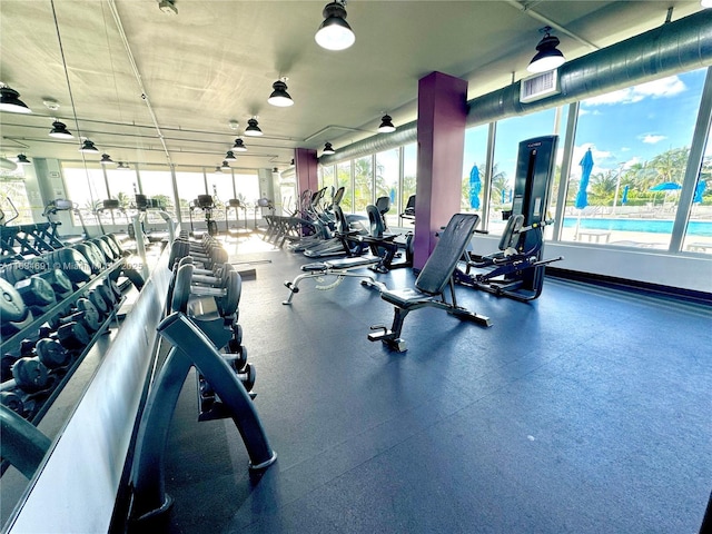 view of exercise room