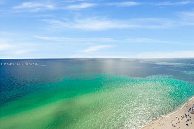 view of water feature featuring a beach view