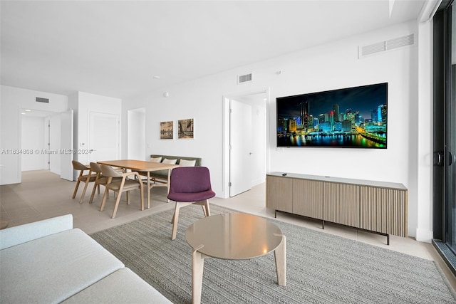 view of tiled living room