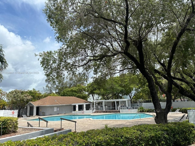 view of pool with a patio