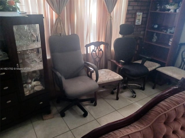 office featuring tile patterned flooring