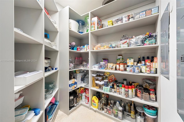 view of storage area