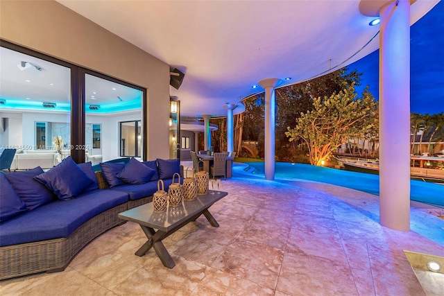 view of patio / terrace featuring an outdoor living space