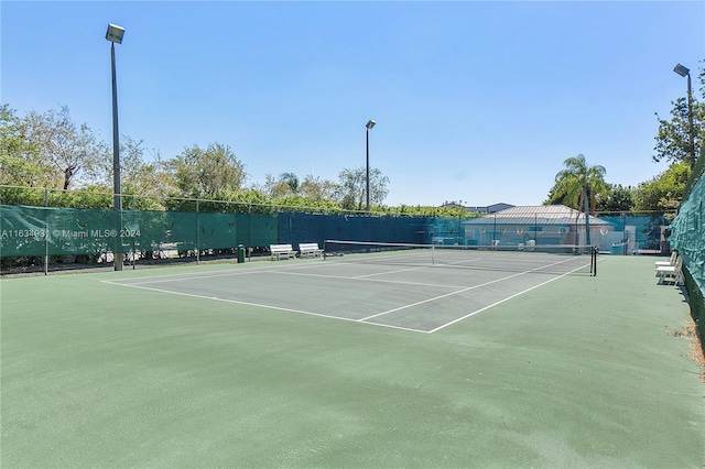 view of tennis court