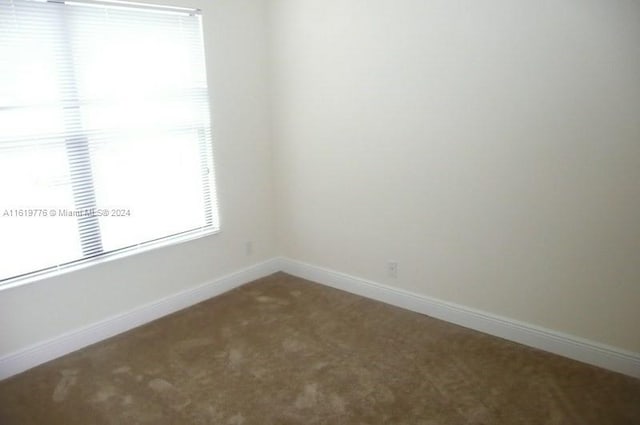 unfurnished room with carpet flooring