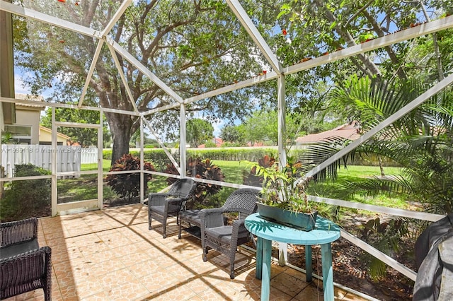 view of sunroom / solarium