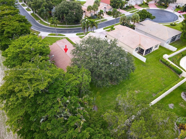 bird's eye view featuring a residential view