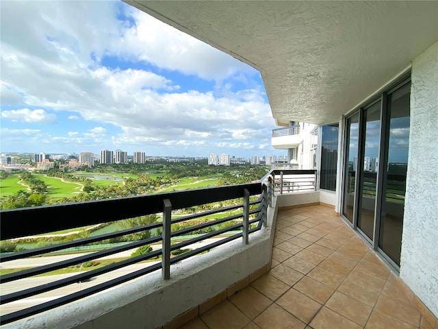 balcony with a city view