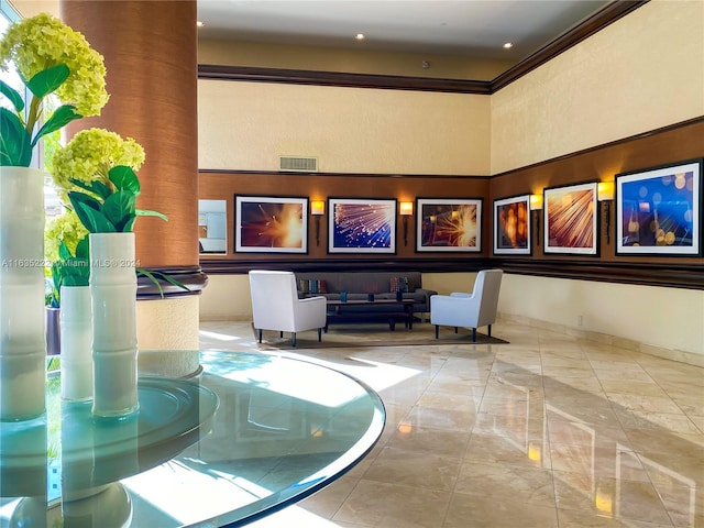 lobby featuring visible vents