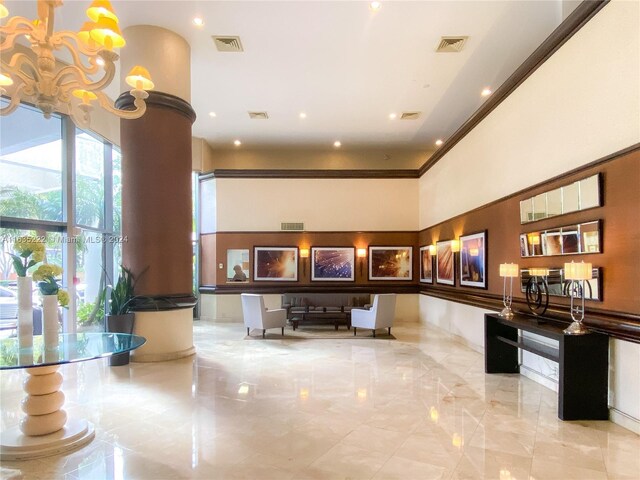 lobby featuring visible vents