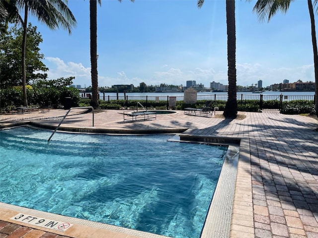 view of pool with a patio