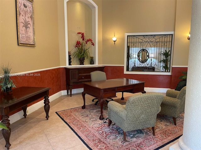 17145 N Bay Rd Unit 4108, Sunny Isles Beach, FL 33160 - office with tile patterned floors and arched walkways