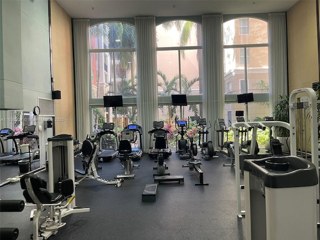 view of workout area