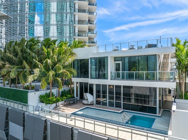 view of pool with a patio area