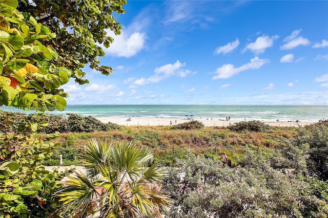 property view of water with a view of the beach