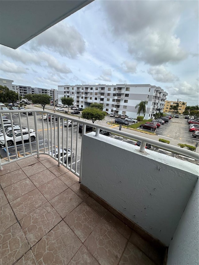 balcony with a city view