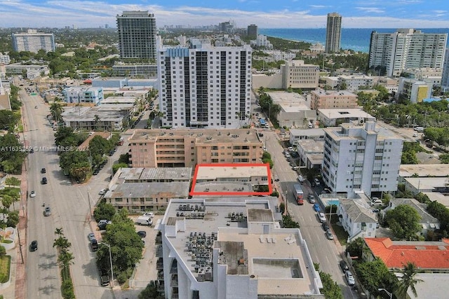 drone / aerial view featuring a view of city