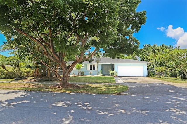 single story home featuring a garage