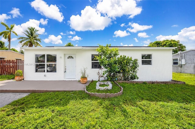 exterior space with a lawn