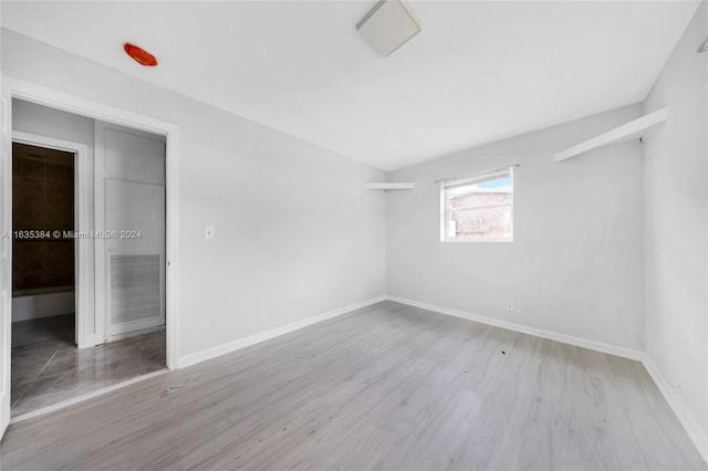 empty room featuring light hardwood / wood-style flooring