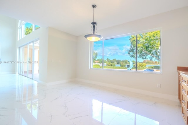 unfurnished dining area with a wealth of natural light